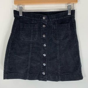 BRANDY MELVILLE Corduroy skirt black
